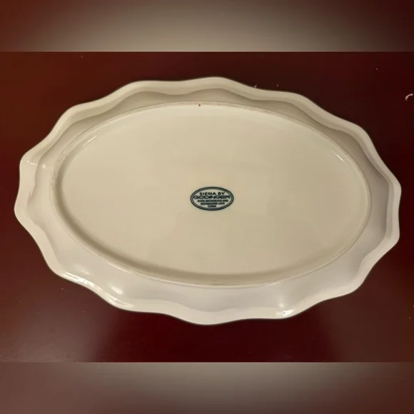 White Ceramic Decorative Plate - Picture 2 of 2